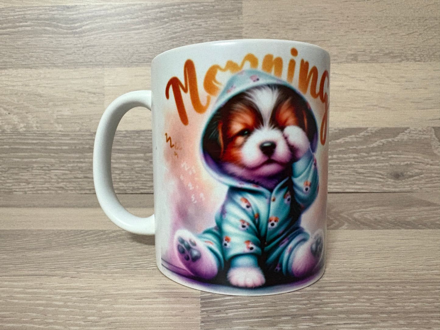 Kaffee-/Teetasse Hund Morning matt Artikeln. 1014