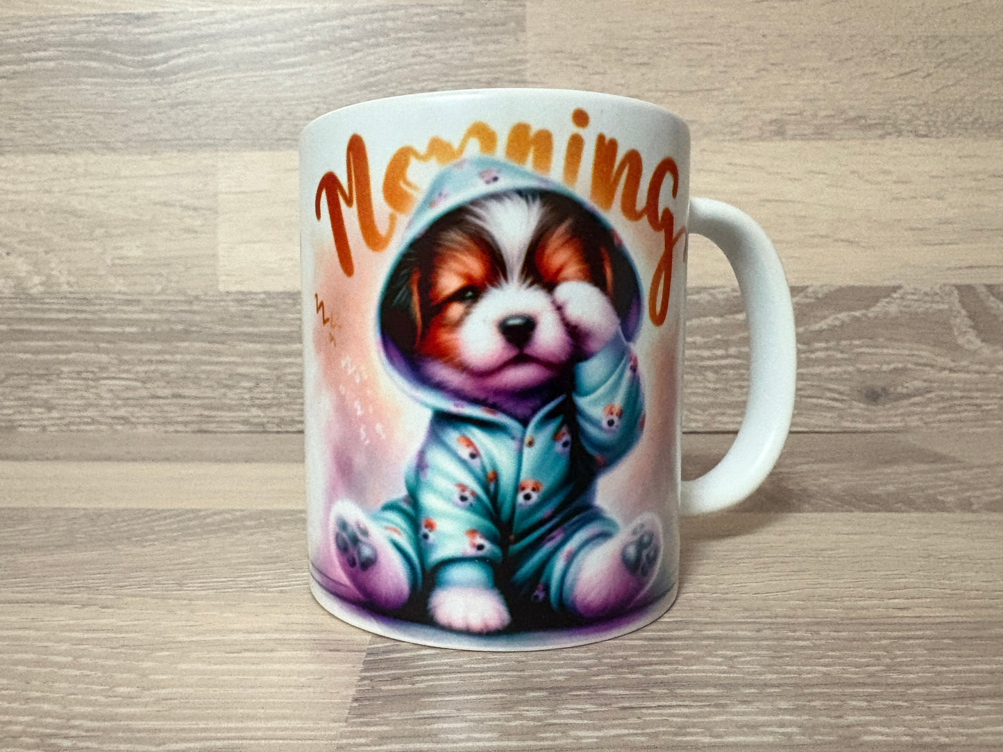 Kaffee-/Teetasse Hund Morning matt Artikeln. 1014