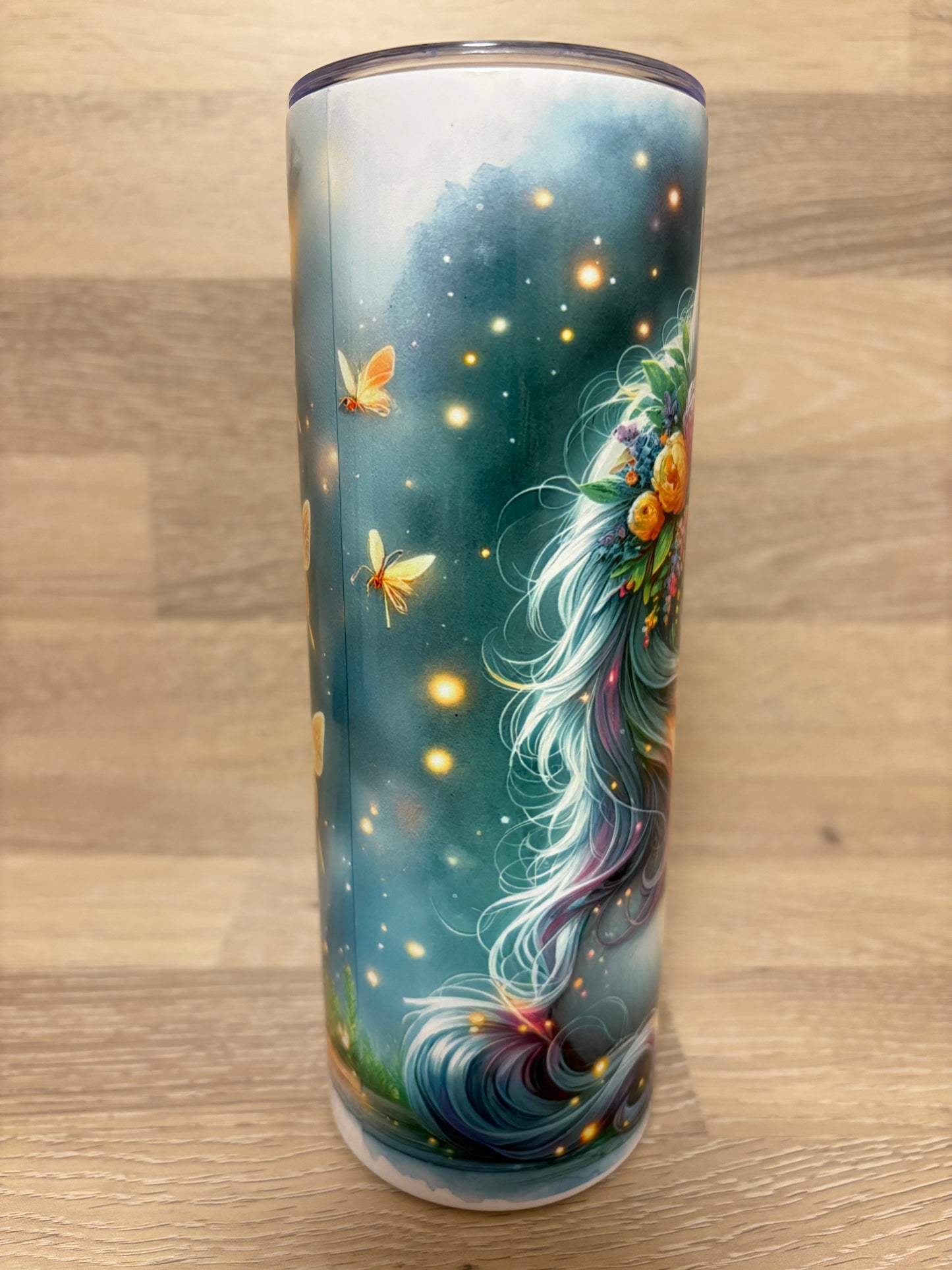 Tumbler/Edelstahlthermobecher Einhorn mit Schmetterlingen Artikeln. 2004