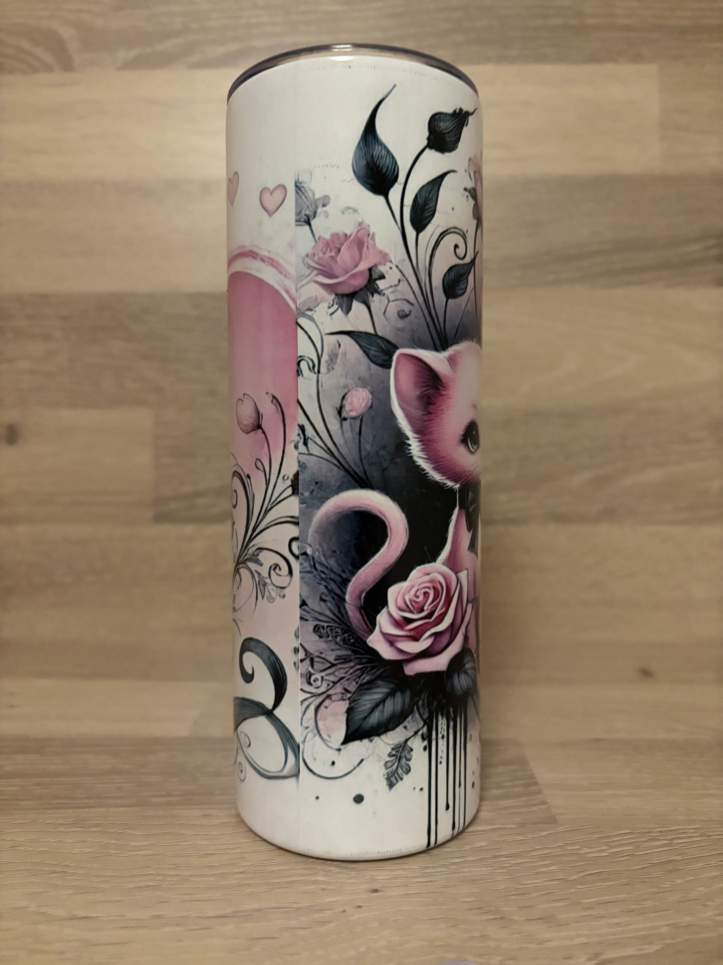 Tumbler/Edelstahlthermobecher verliebtes Katzenpaar Artikeln. 2002