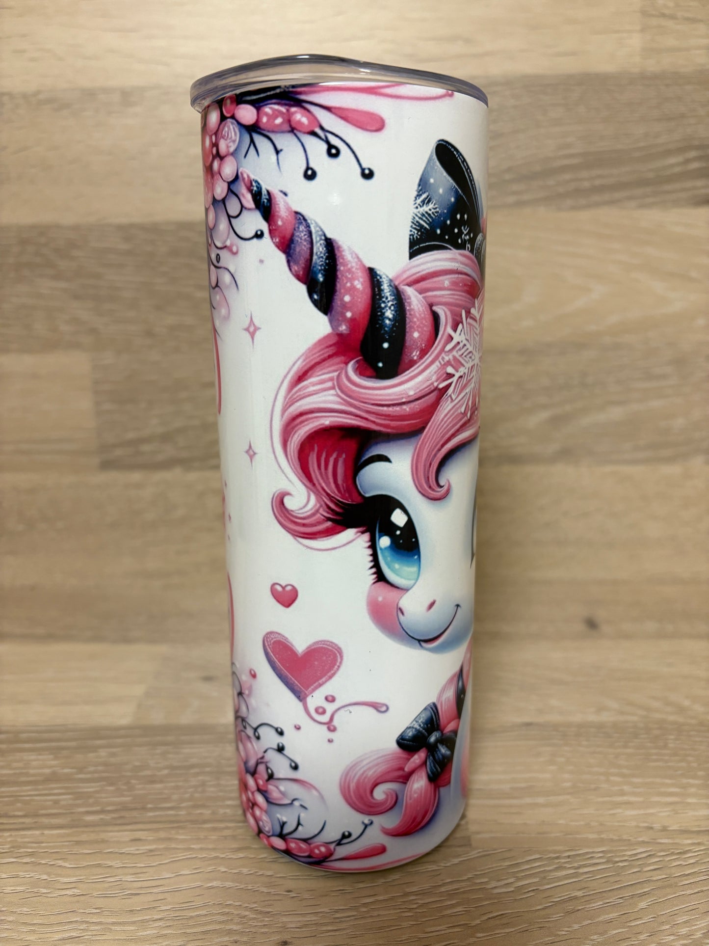 Tumbler/Edelstahlthermobecher Einhorn mit Zopf Artikeln. 2005
