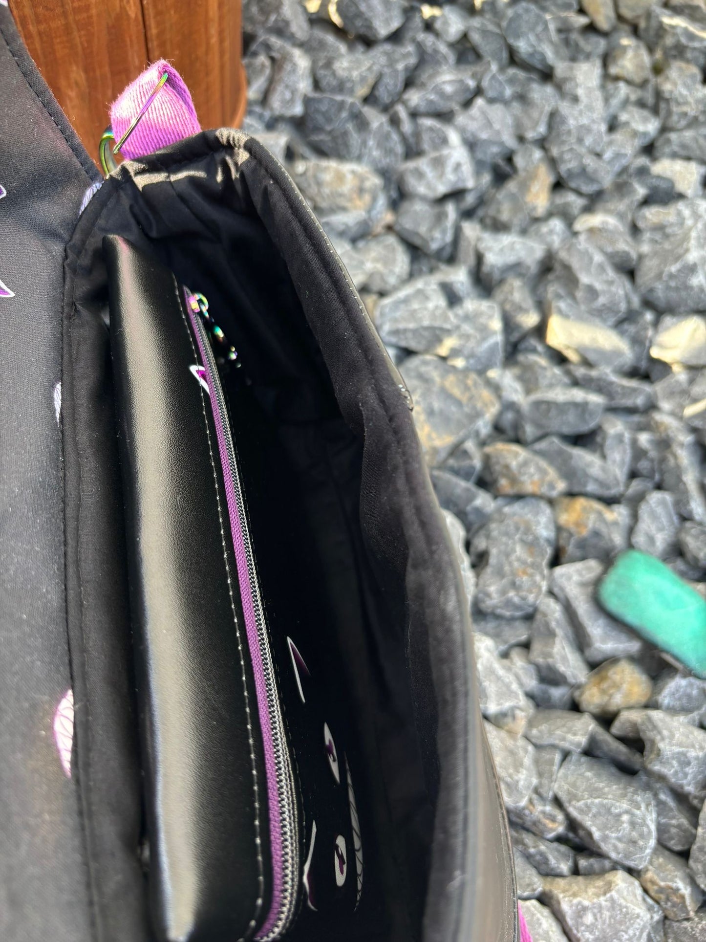 kleine Handtasche / Damen Umhängetasche Grinsekatze