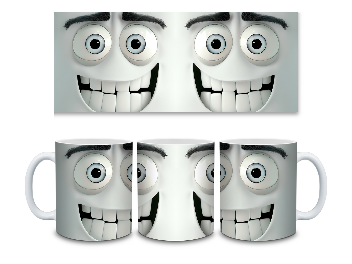 Kaffee-/Teetasse Grinsegesicht Artikeln. 1001