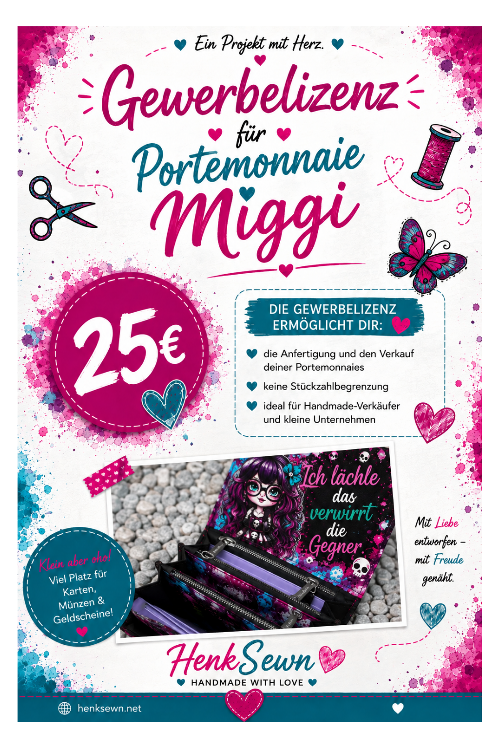 💜 Gewerbelizenz – Portemonnaie Miggi