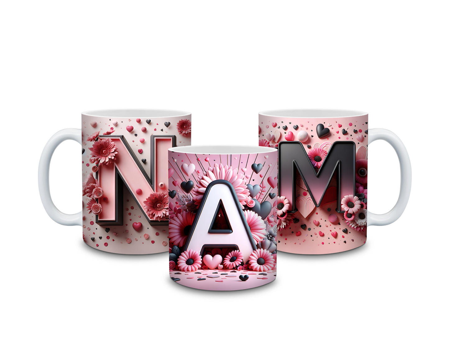 Kaffee-/Teetasse Valentinstag Buchstaben Artikeln. 1002