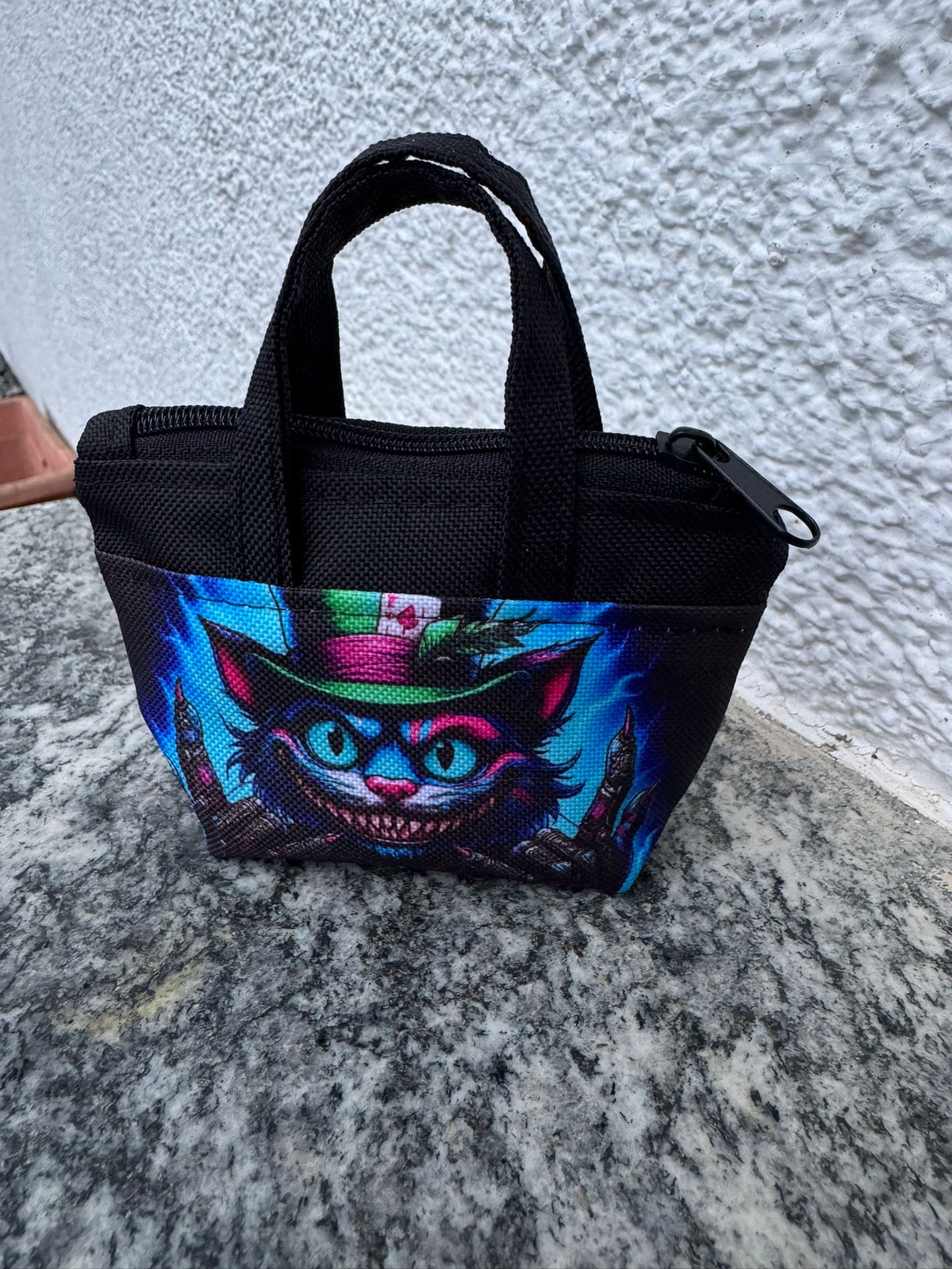 Mini Handtasche - süßer Anhänger für deine Kleinigkeiten Punk Mad Cat