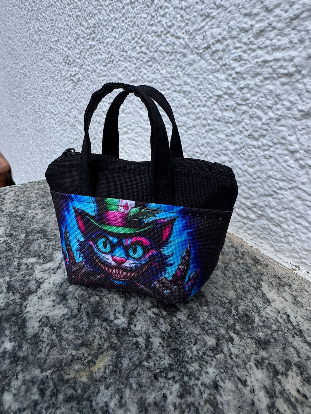Mini Handtasche - süßer Anhänger für deine Kleinigkeiten Punk Mad Cat