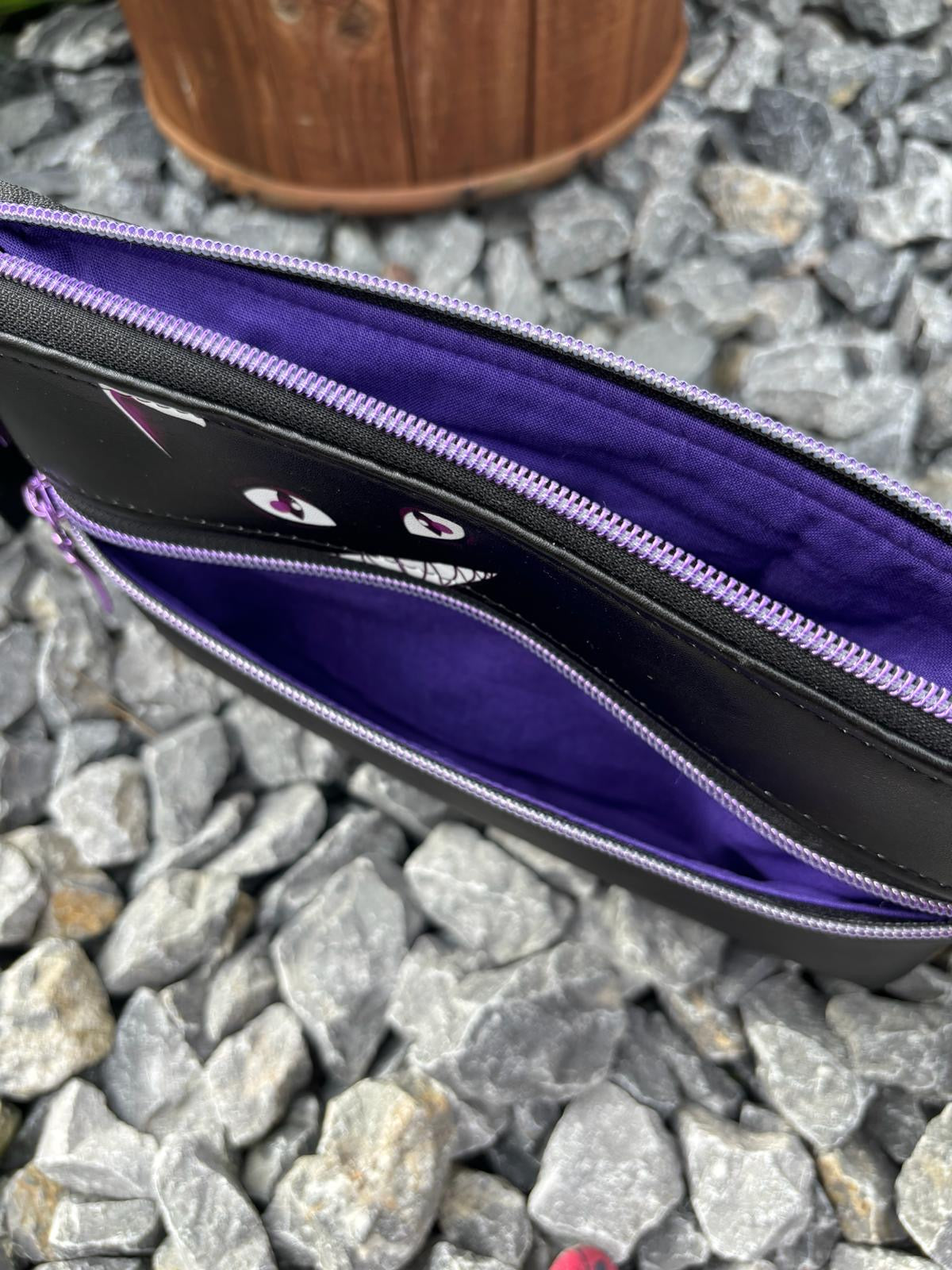 kleine Handtasche / Damen Umhängetasche Grinsekatze
