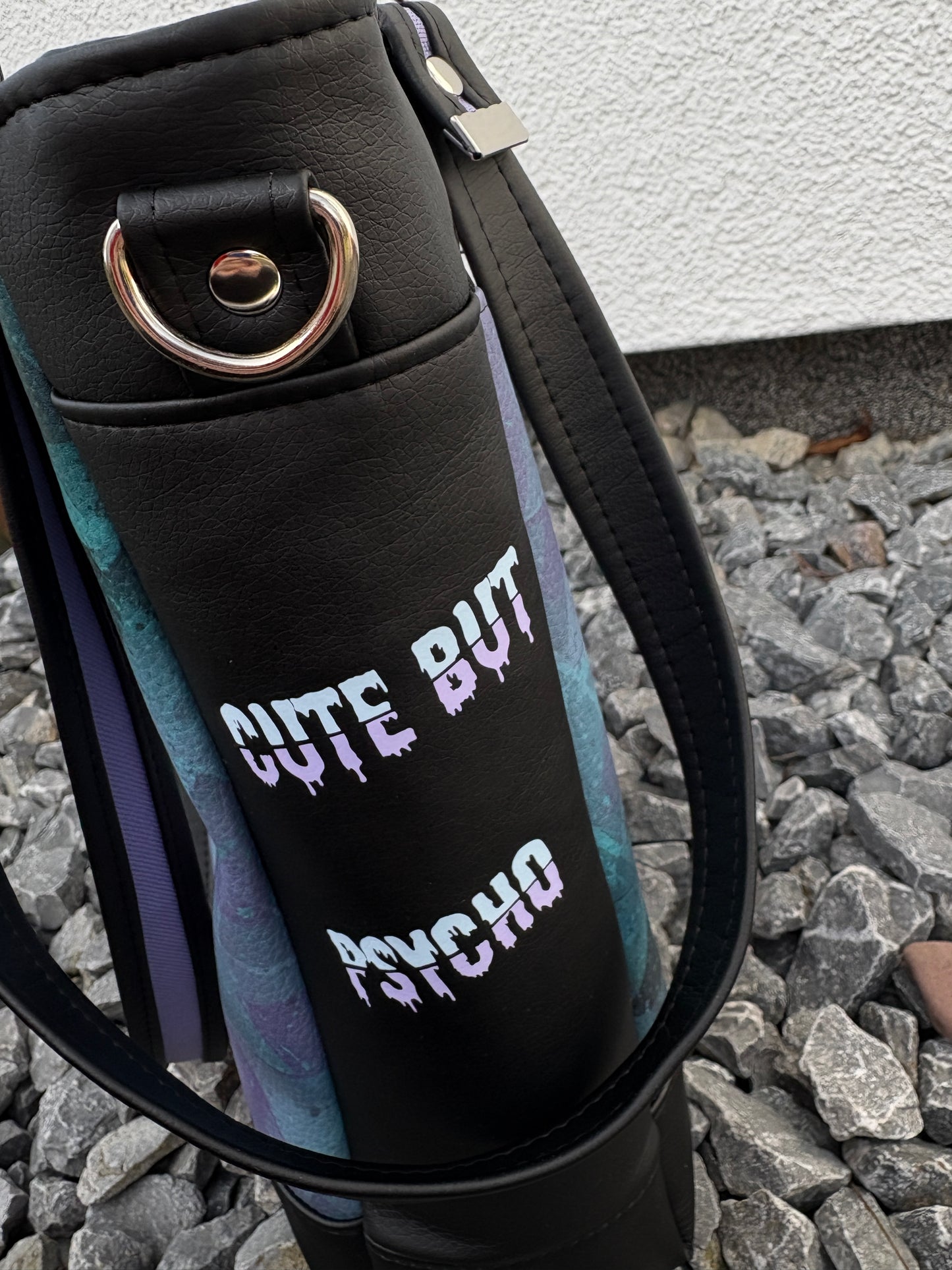 🖤 Handmade Design-Tasche mit Schultergurt & Henkeln Zombie Einhorn