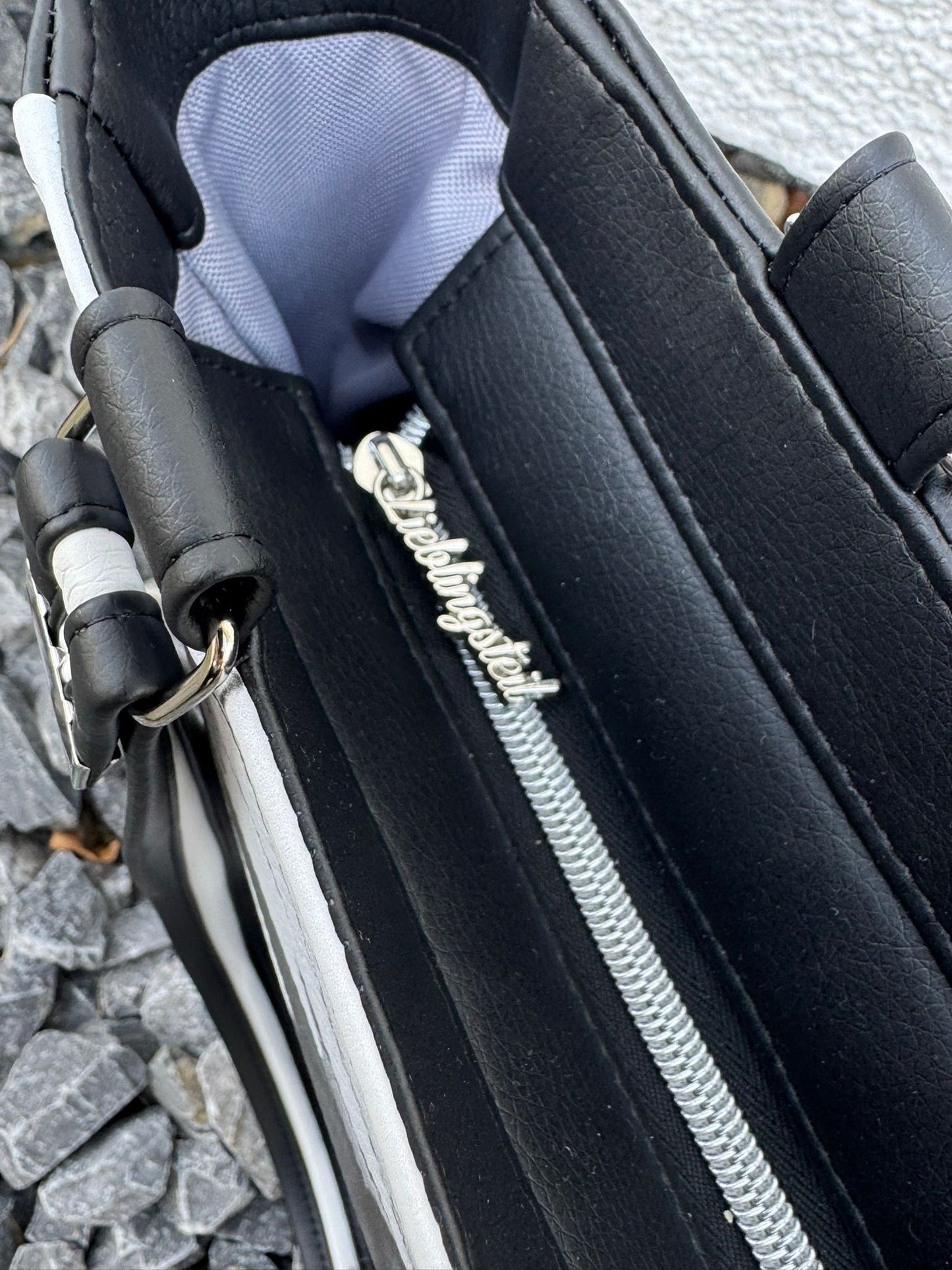 🖤 Handmade Design-Tasche mit Schultergurt & Henkeln