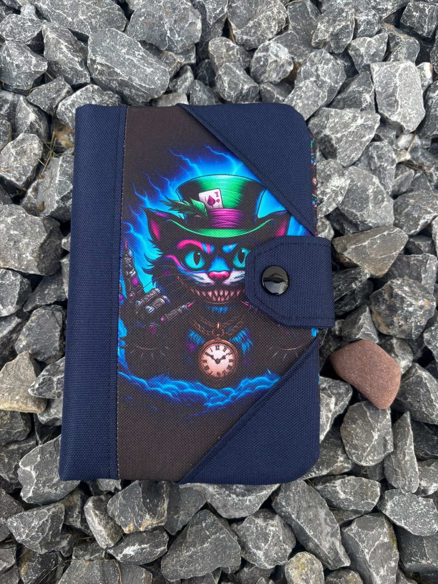 Handmade Ringbuch "Mad Cat" - DIN A6 für echte Planerliebhaber