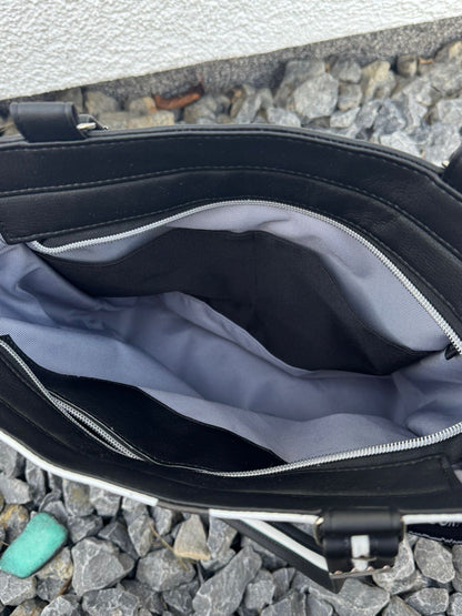 🖤 Handmade Design-Tasche mit Schultergurt & Henkeln