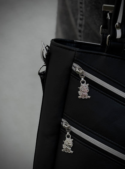 🖤 Handmade Design-Tasche mit Schultergurt & Henkeln