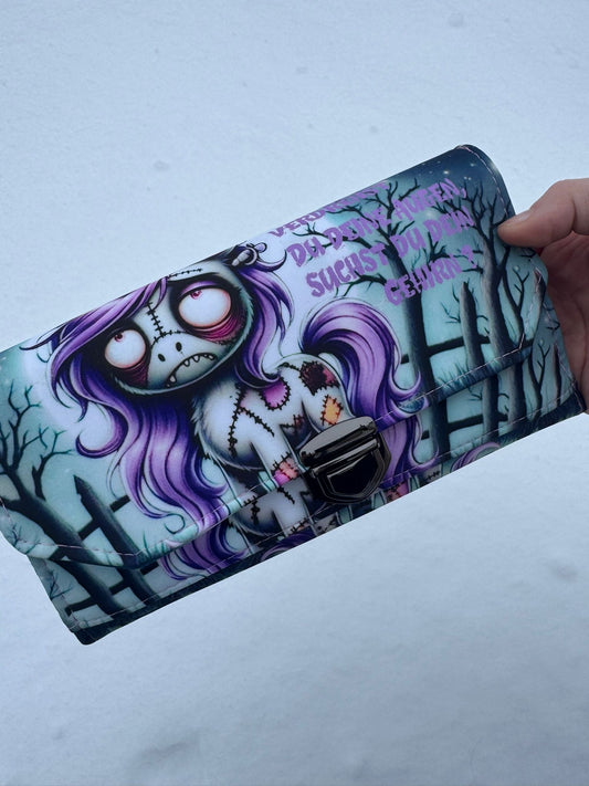 Geldbörse groß Zombi Einhorn - frech, bunt & mega praktisch