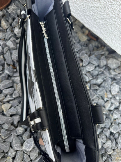 🖤 Handmade Design-Tasche mit Schultergurt & Henkeln