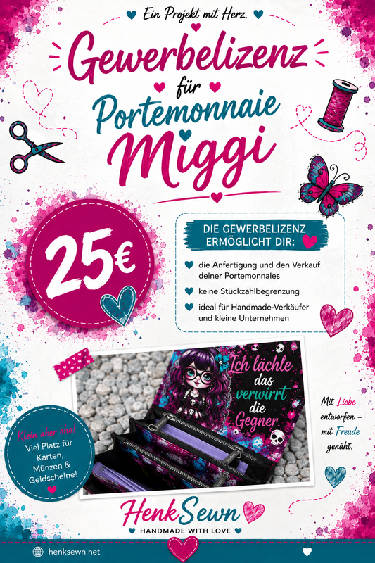 💜 Gewerbelizenz – Portemonnaie Miggi
