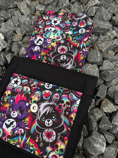 Kleine Umhängetasche Punkteddy - bunt, crazy & absolut alltagstauglich