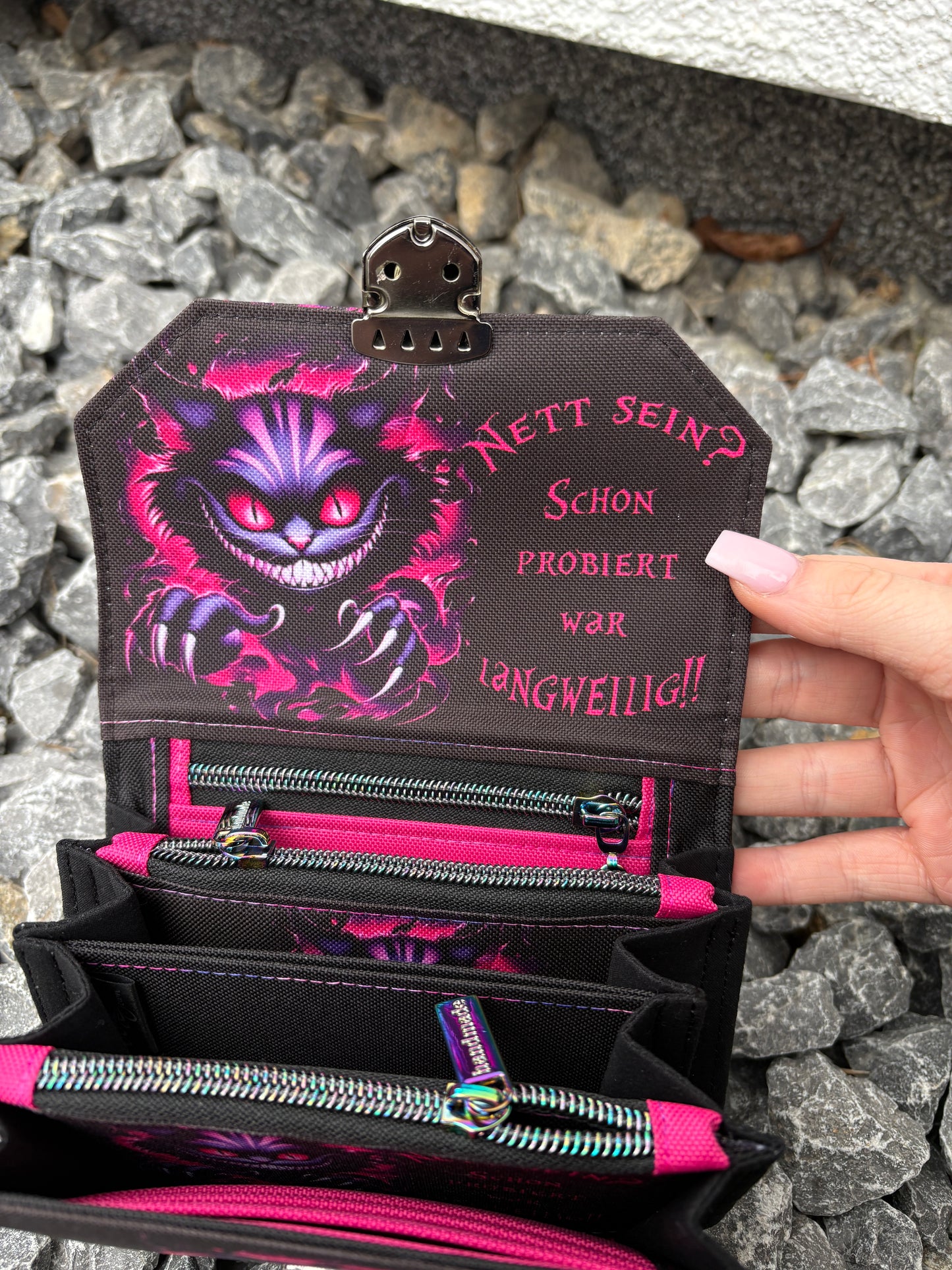 Geldbörse mittel "Mad Cat" - frech, bunt & mega praktisch