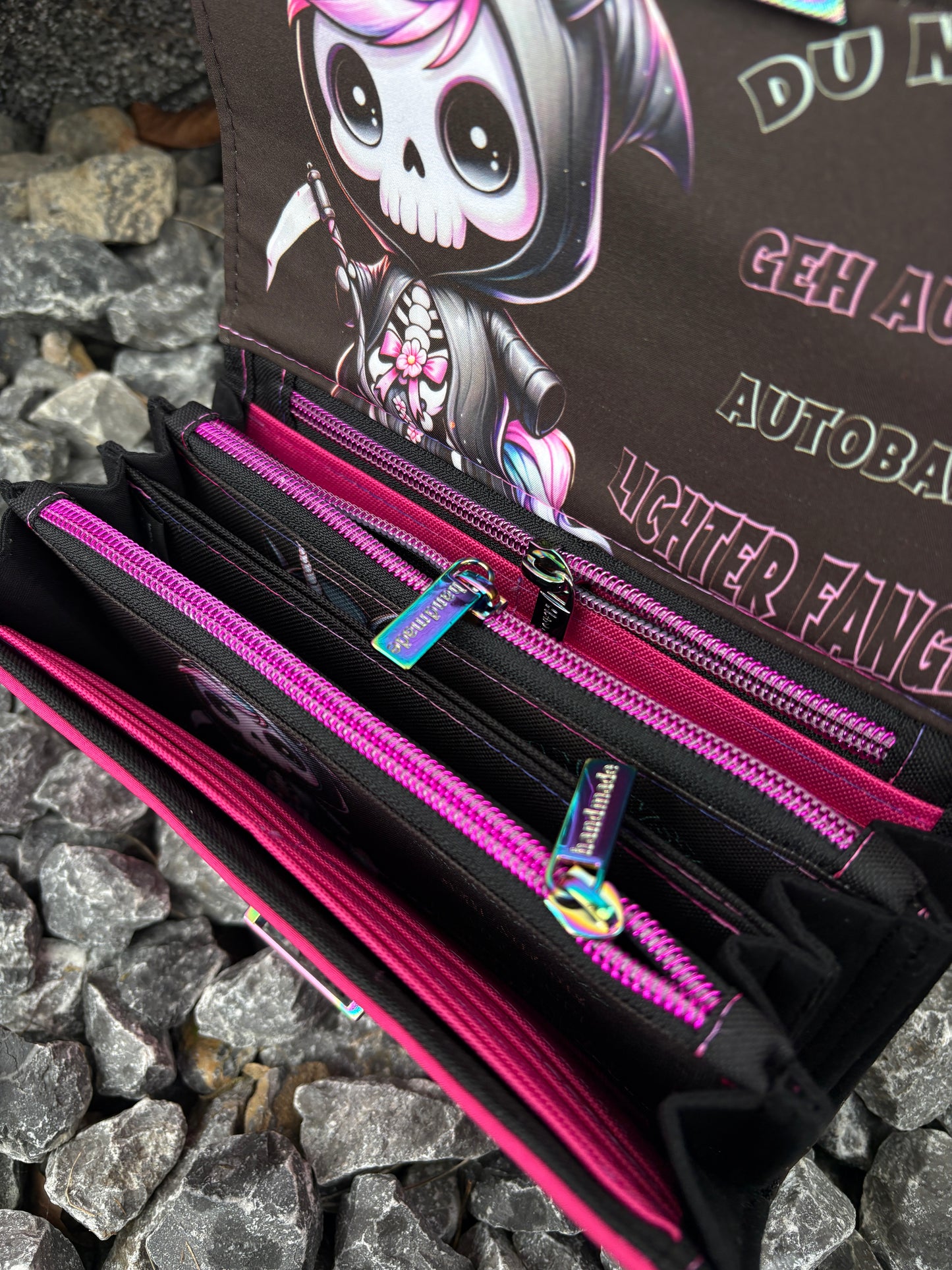 Geldbörse groß Tödchen Autobahn - frech, bunt & mega praktisch