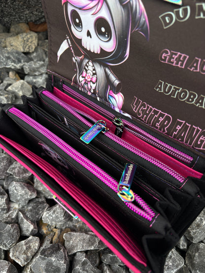 Geldbörse groß Tödchen Autobahn - frech, bunt & mega praktisch