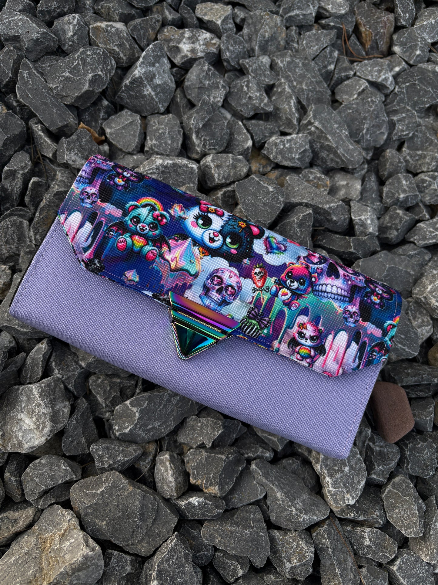 Geldbörse mit 16 Kartenfächer Punk Teddy - frech, bunt & mega praktisch