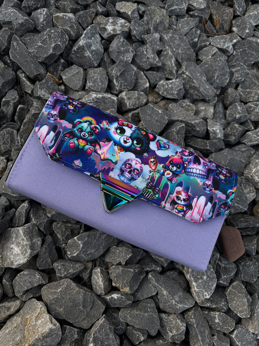 Geldbörse mit 16 Kartenfächer Punk Teddy - frech, bunt & mega praktisch