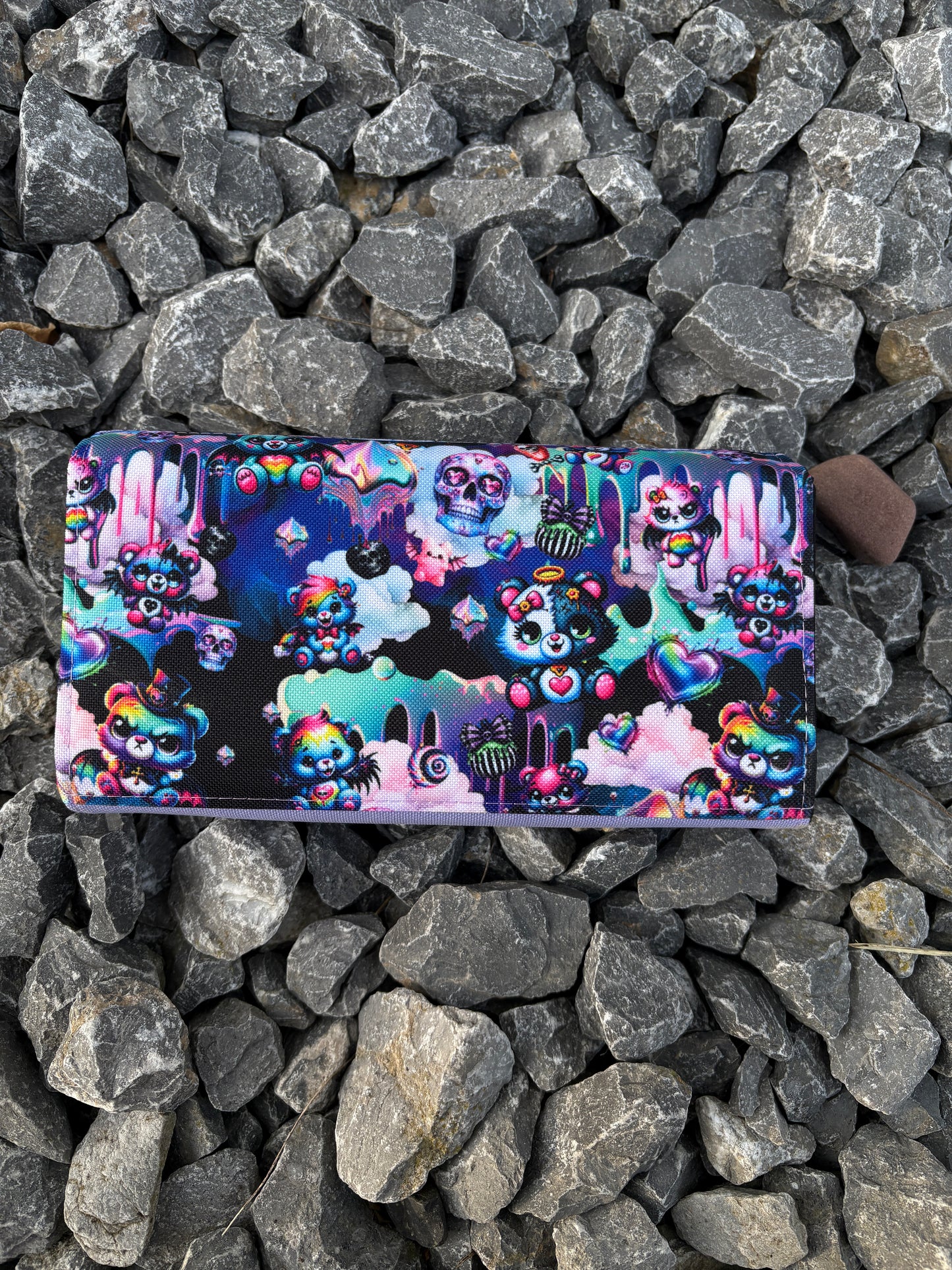 Geldbörse mit 16 Kartenfächer Punk Teddy - frech, bunt & mega praktisch