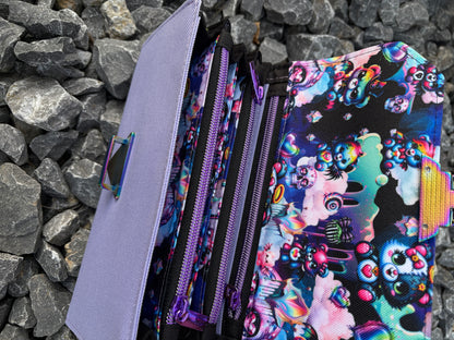 Geldbörse mit 16 Kartenfächer Punk Teddy - frech, bunt & mega praktisch