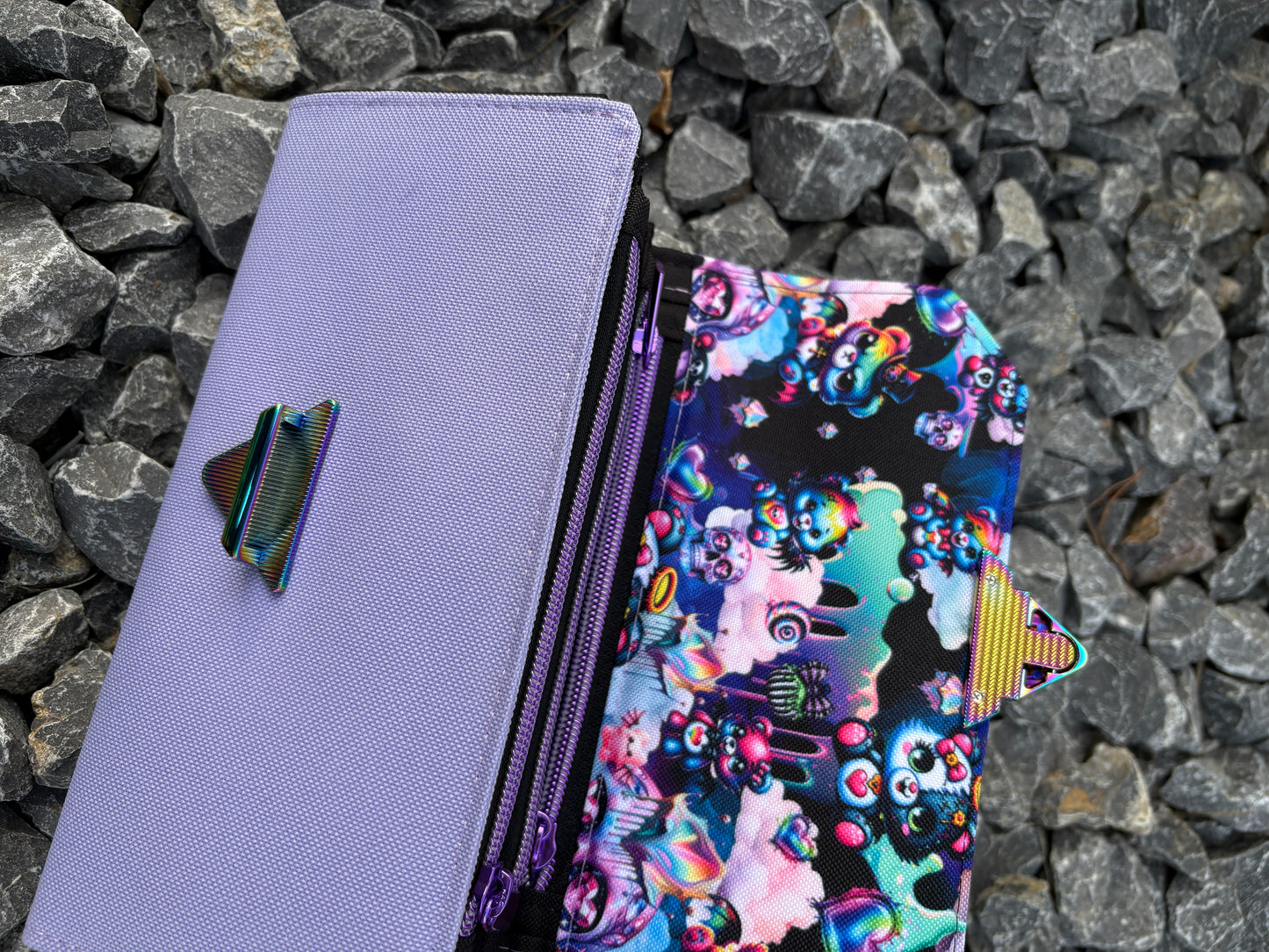 Geldbörse mit 16 Kartenfächer Punk Teddy - frech, bunt & mega praktisch