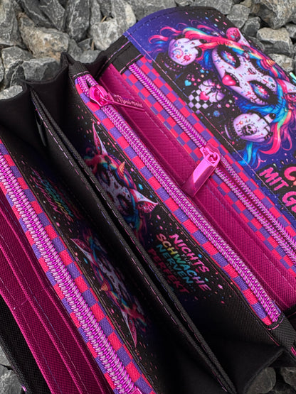 Geldbörse groß punk Einhorn schwache Nerven - frech, bunt & mega praktisch