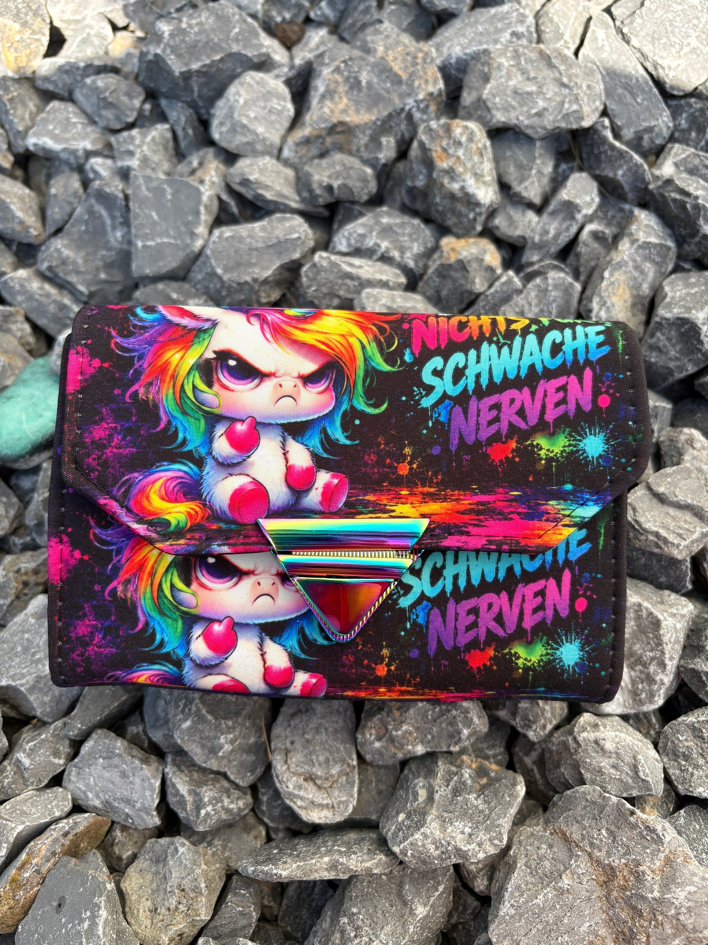 Handmade Portemonnaie "Ich bin nichts für schwache Nerven" 🦄