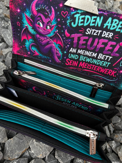 Geldbörse Biggi Teufel mit Spruch - frech, bunt & mega praktisch
