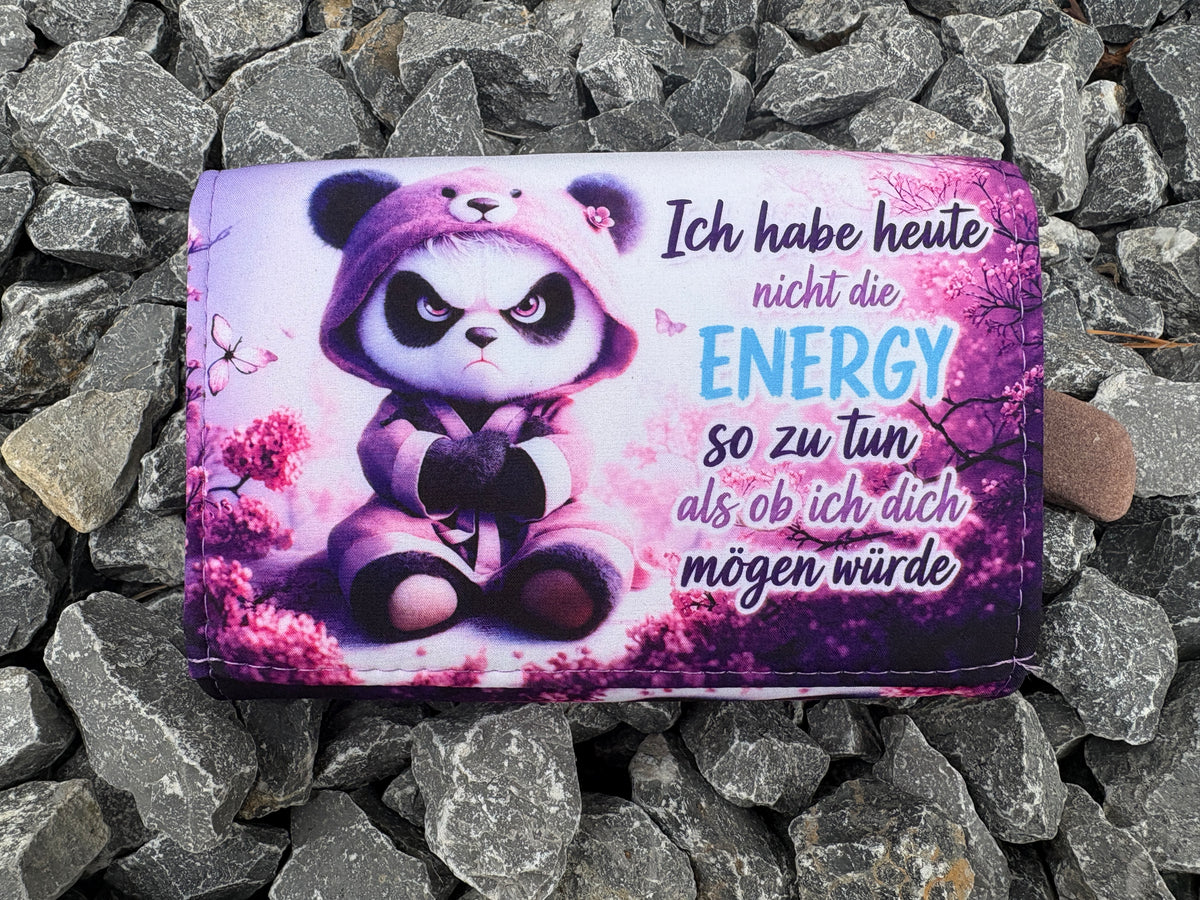 Handmade Portemonnaie mittel mürrischer Panda