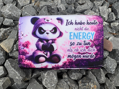 Handmade Portemonnaie mittel mürrischer Panda