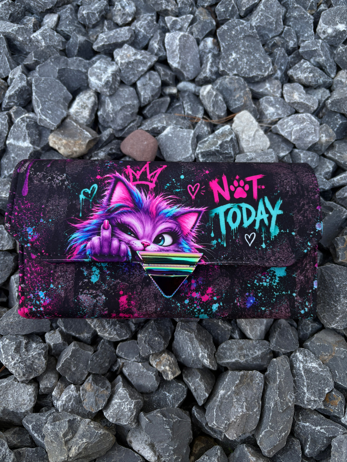 Geldbörse Biggi Katze Not Today - frech, bunt & mega praktisch