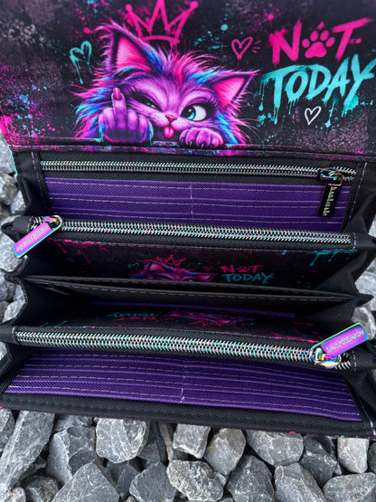 Geldbörse Biggi Katze Not Today - frech, bunt & mega praktisch