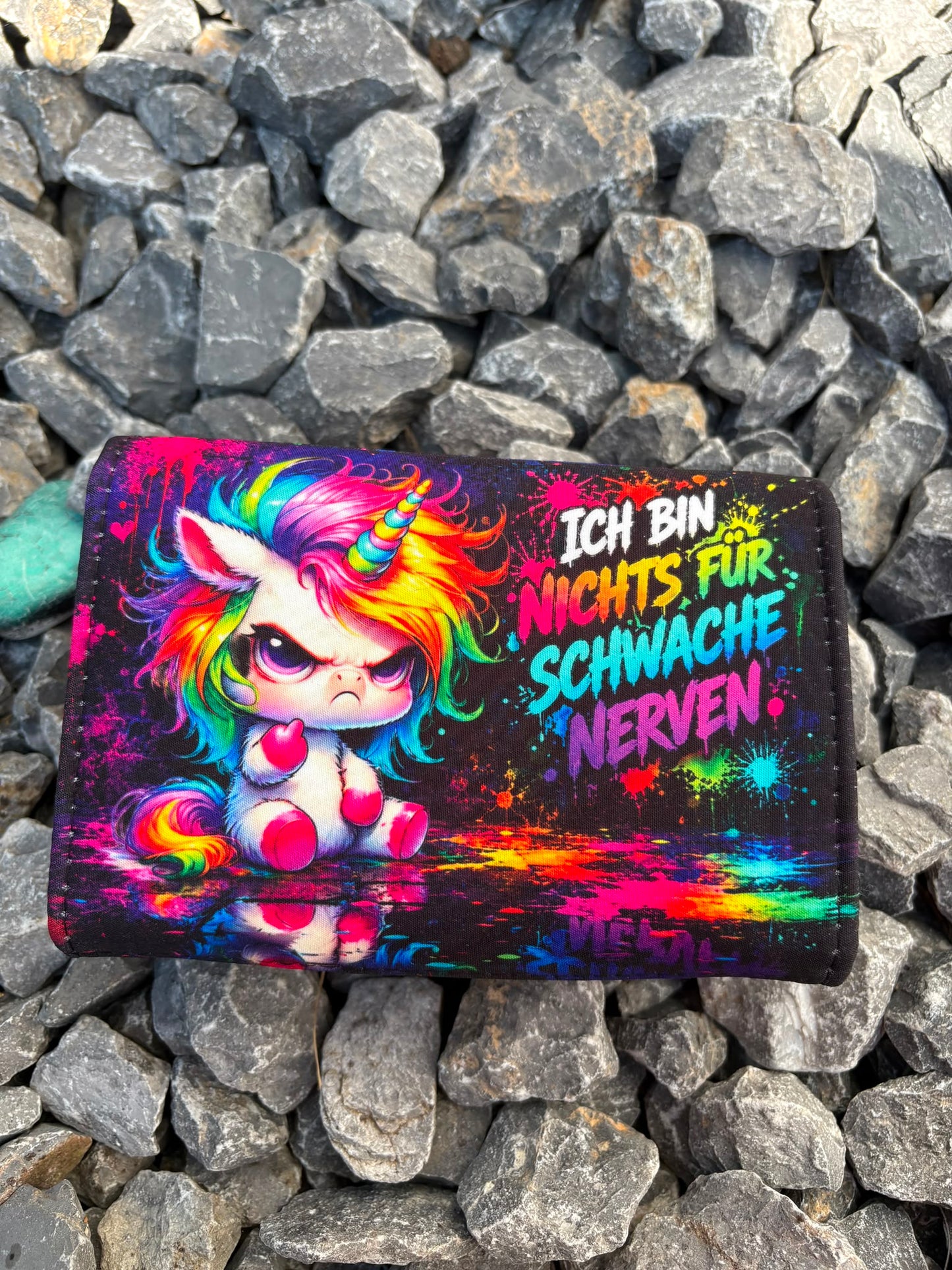 Handmade Portemonnaie "Ich bin nichts für schwache Nerven" 🦄