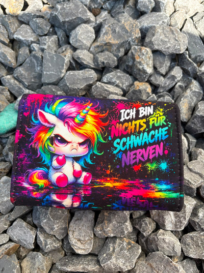 Handmade Portemonnaie "Ich bin nichts für schwache Nerven" 🦄