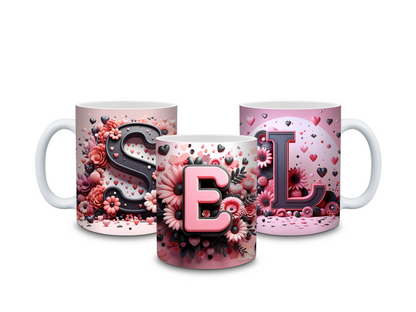 Kaffee-/Teetasse Valentinstag Buchstaben Artikeln. 1002